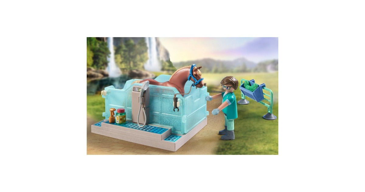 PLAYMOBIL 71352 Horses of Waterfall Reittherapie & Tierarztpraxis, Konstruktionsspielzeug
