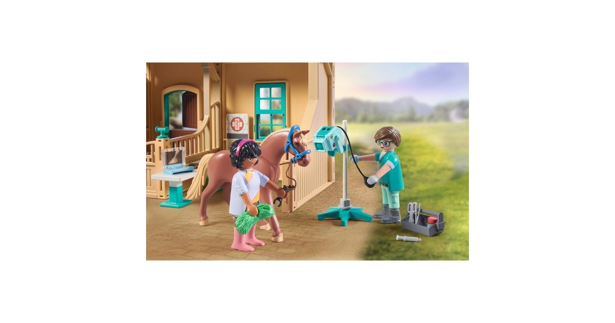 PLAYMOBIL 71352 Horses of Waterfall Reittherapie & Tierarztpraxis, Konstruktionsspielzeug