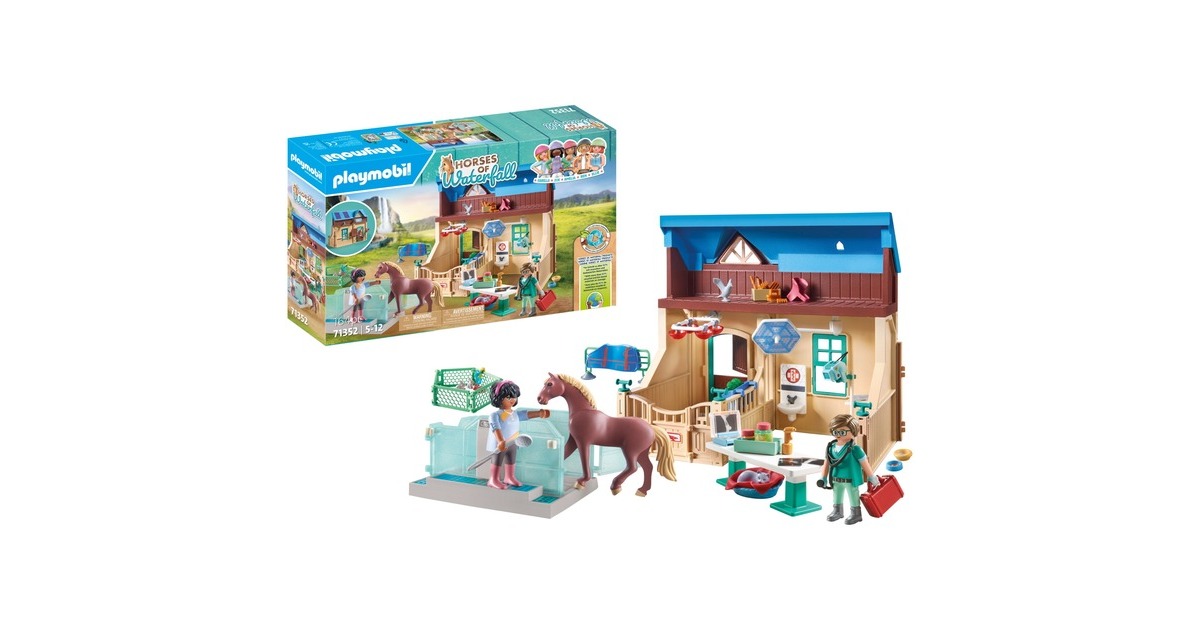 PLAYMOBIL 71352 Horses of Waterfall Reittherapie & Tierarztpraxis, Konstruktionsspielzeug