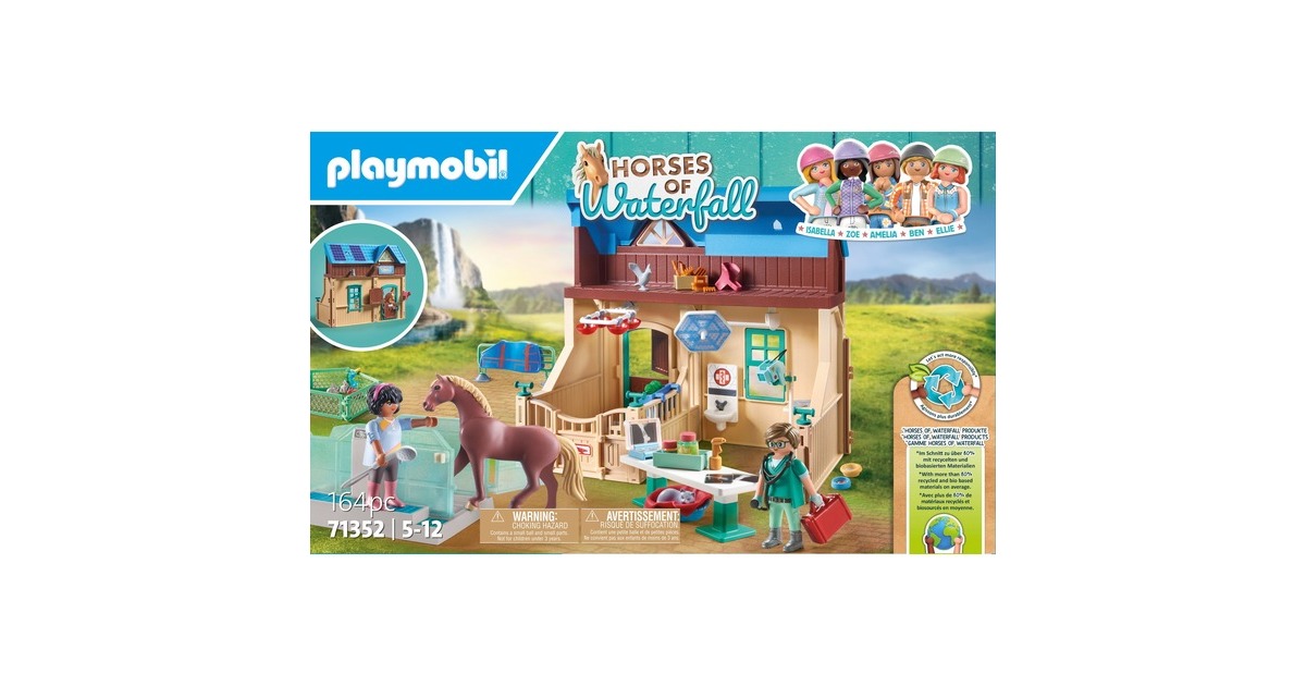 PLAYMOBIL 71352 Horses of Waterfall Reittherapie & Tierarztpraxis, Konstruktionsspielzeug