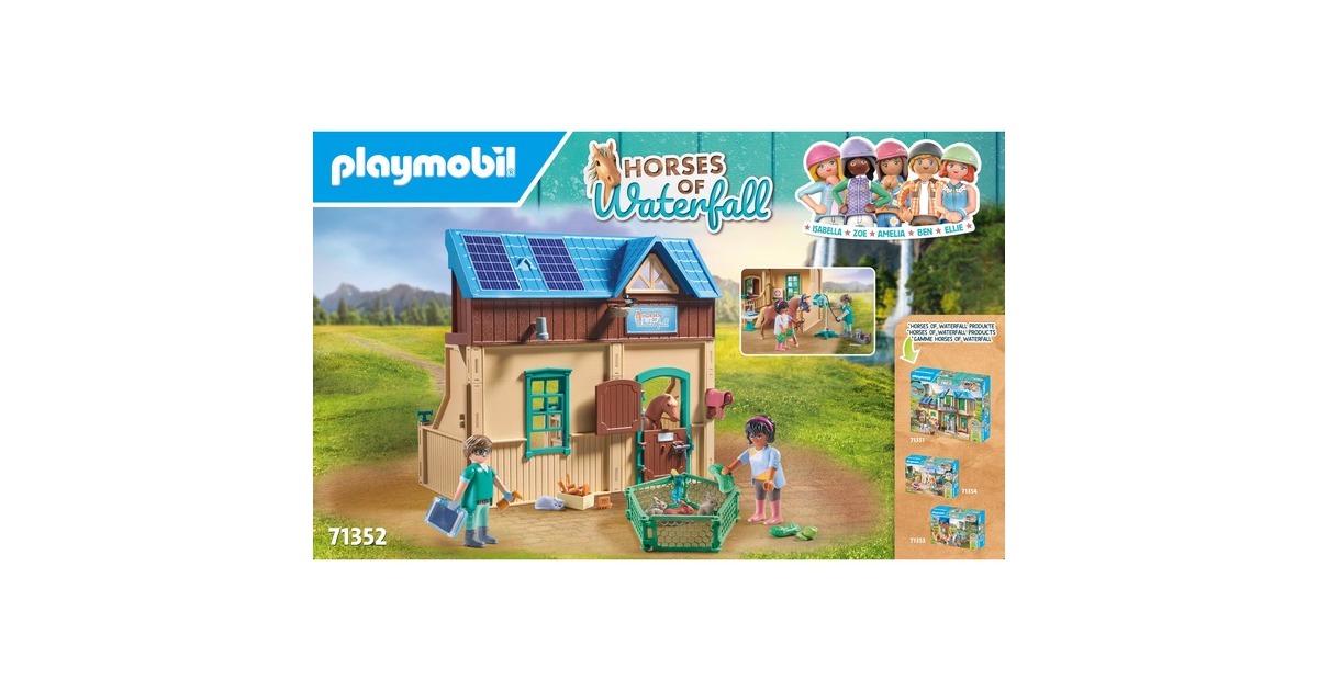 PLAYMOBIL 71352 Horses of Waterfall Reittherapie & Tierarztpraxis, Konstruktionsspielzeug
