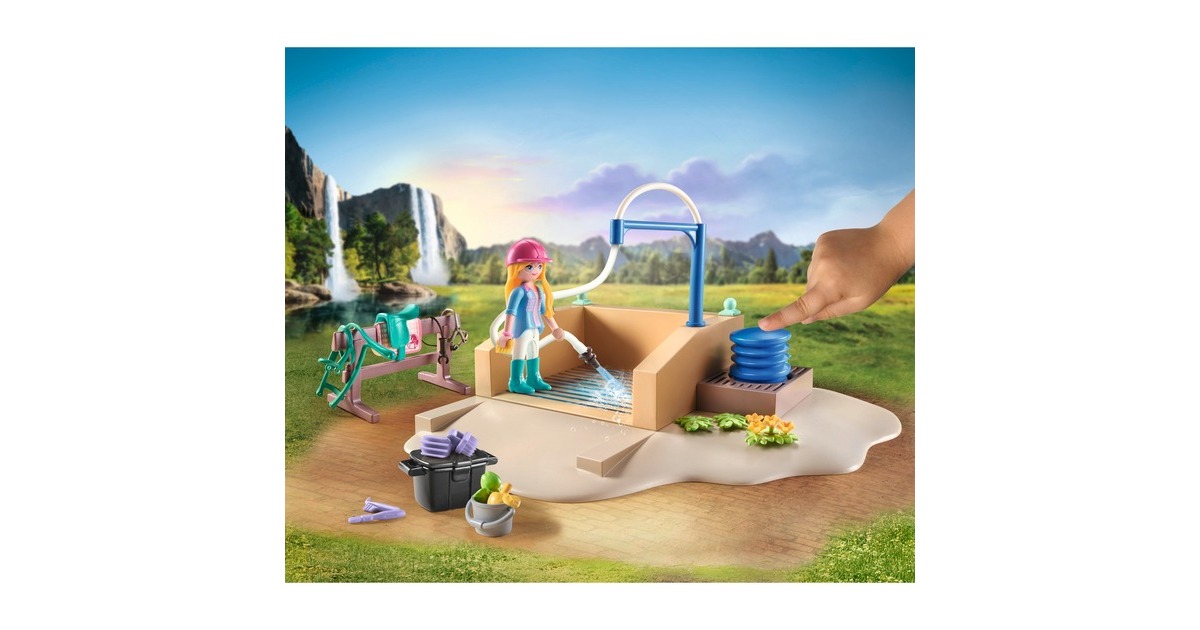 PLAYMOBIL 71354 Horses of Waterfall Isabella & Lioness mit Waschplatz, Konstruktionsspielzeug