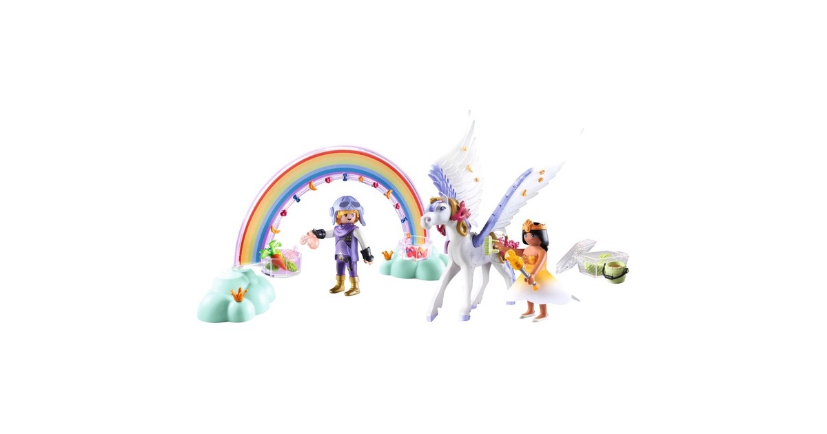 PLAYMOBIL 71361 Princess Magic Himmlischer Pegasus mit Regenbogen, Konstruktionsspielzeug