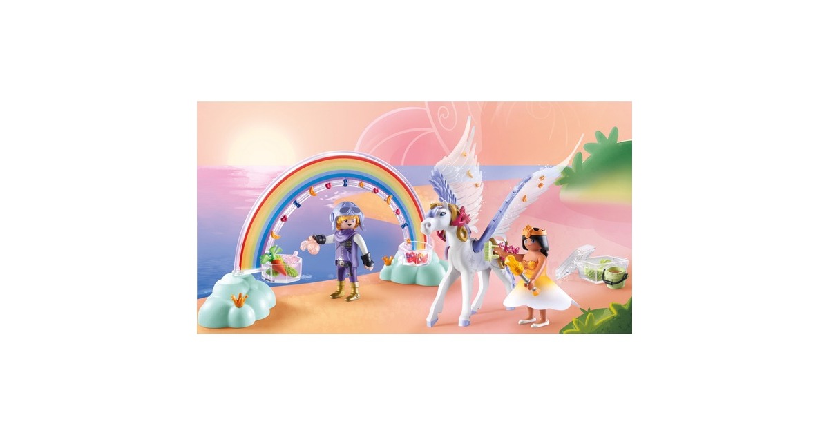 PLAYMOBIL 71361 Princess Magic Himmlischer Pegasus mit Regenbogen, Konstruktionsspielzeug