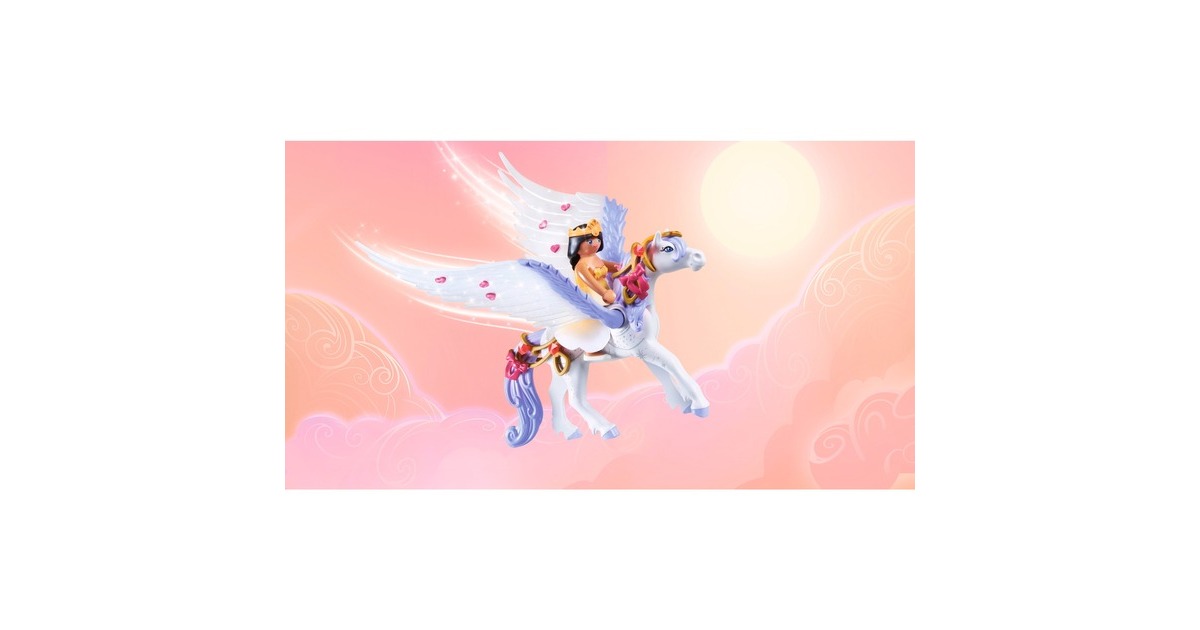 PLAYMOBIL 71361 Princess Magic Himmlischer Pegasus mit Regenbogen, Konstruktionsspielzeug