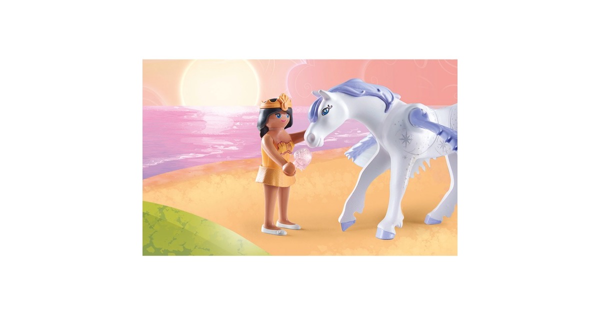 PLAYMOBIL 71361 Princess Magic Himmlischer Pegasus mit Regenbogen, Konstruktionsspielzeug