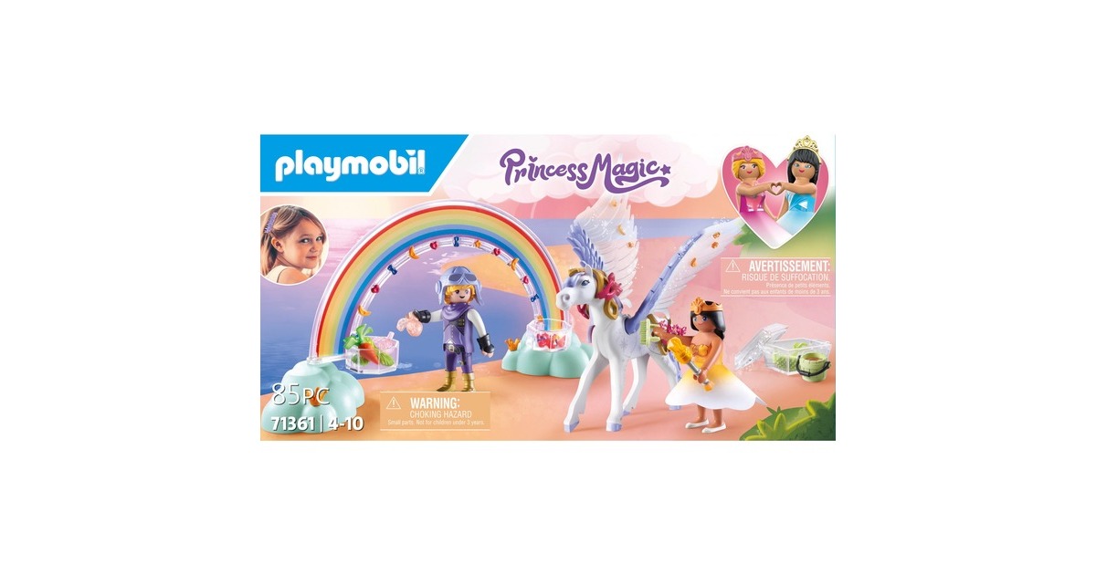 PLAYMOBIL 71361 Princess Magic Himmlischer Pegasus mit Regenbogen, Konstruktionsspielzeug