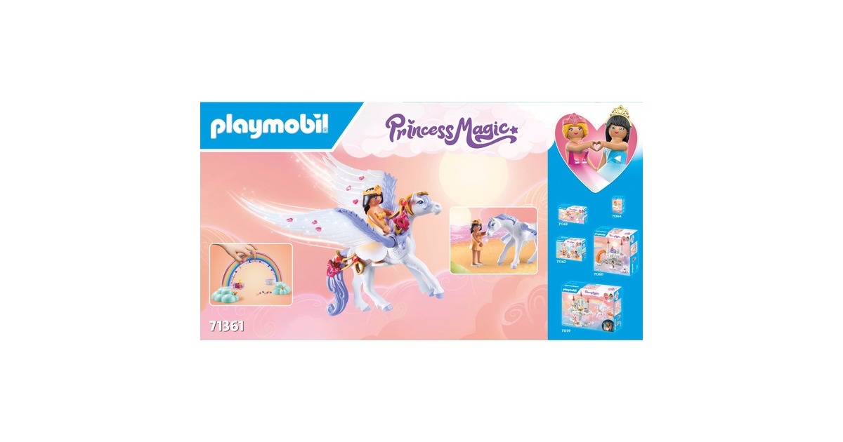 PLAYMOBIL 71361 Princess Magic Himmlischer Pegasus mit Regenbogen, Konstruktionsspielzeug