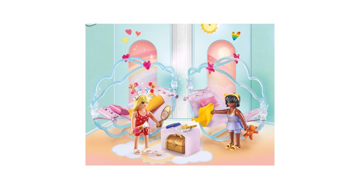 PLAYMOBIL 71362 Princess Magic Himmlische Pyjamaparty, Konstruktionsspielzeug