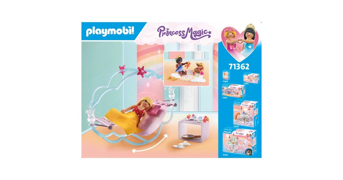 PLAYMOBIL 71362 Princess Magic Himmlische Pyjamaparty, Konstruktionsspielzeug