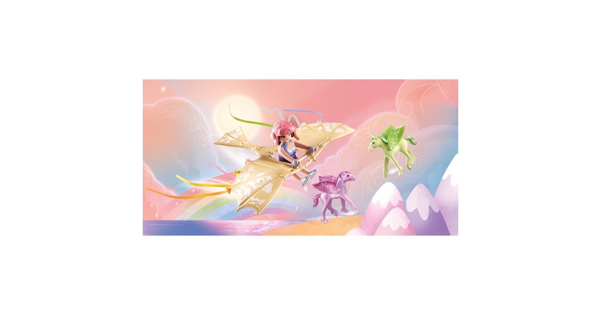 PLAYMOBIL 71363 Princess Magic Himmlischer Ausflug mit Pegasusfohlen, Konstruktionsspielzeug