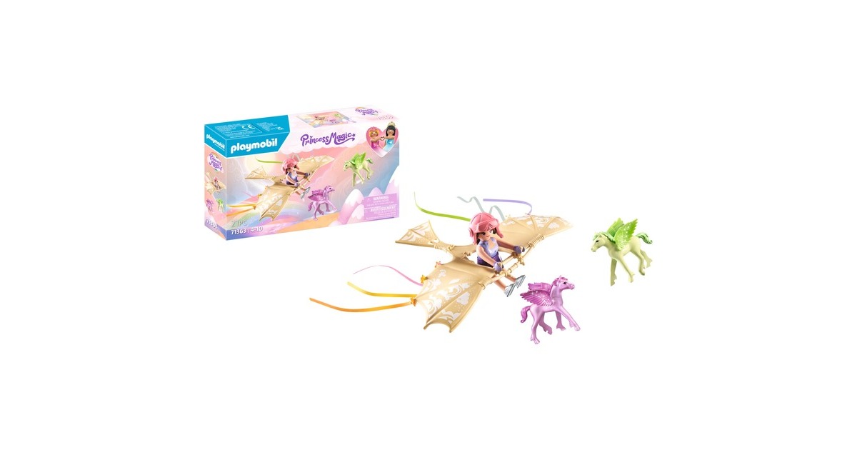 PLAYMOBIL 71363 Princess Magic Himmlischer Ausflug mit Pegasusfohlen, Konstruktionsspielzeug