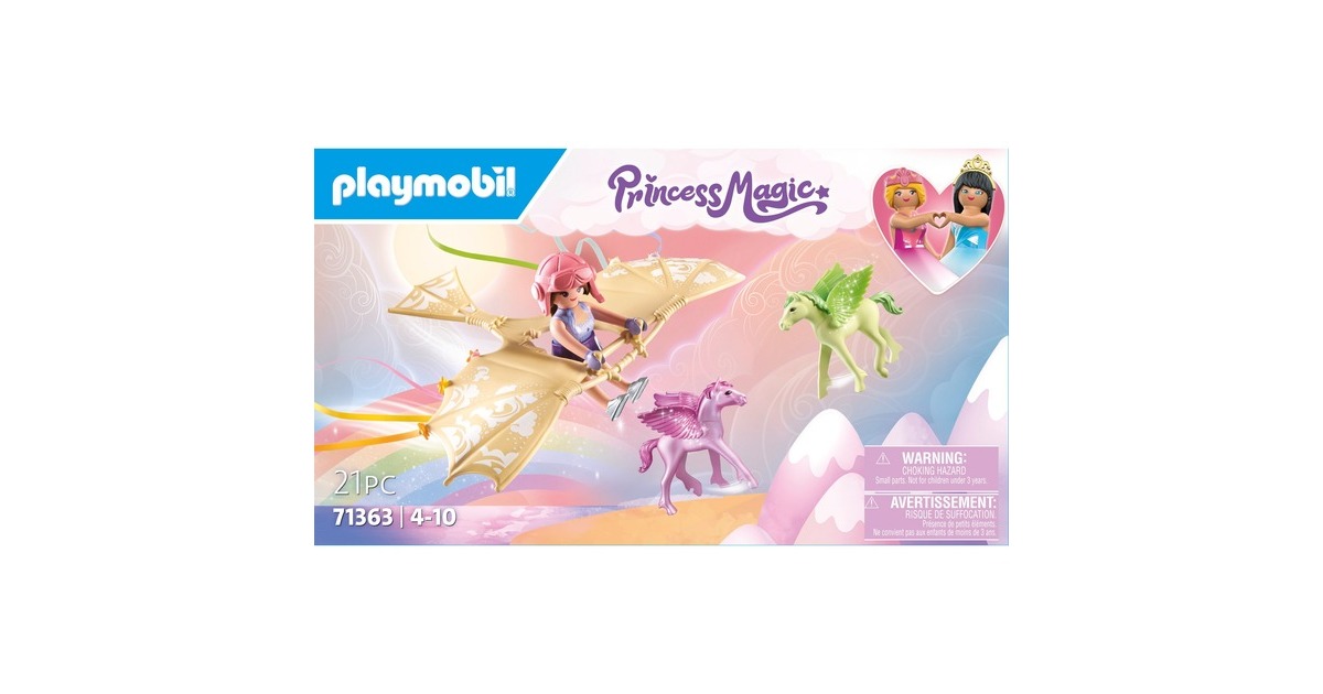 PLAYMOBIL 71363 Princess Magic Himmlischer Ausflug mit Pegasusfohlen, Konstruktionsspielzeug