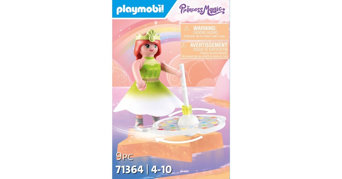 PLAYMOBIL 71364 Princess Magic Himmlischer Regenbogenkreisel mit Prinzessin, Konstruktionsspielzeug