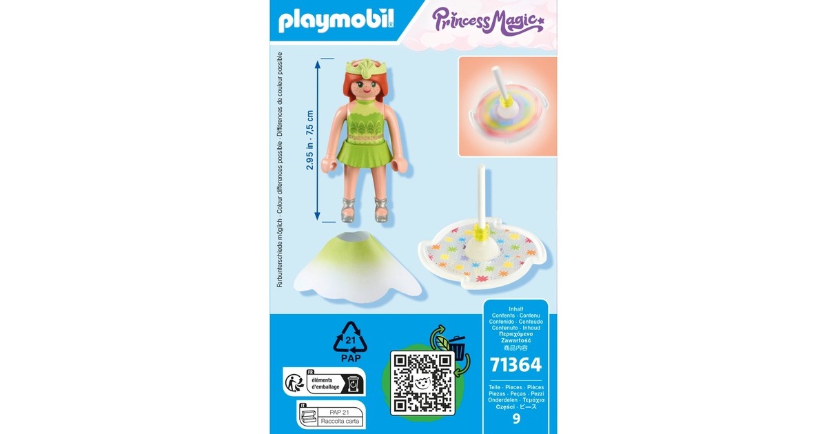 PLAYMOBIL 71364 Princess Magic Himmlischer Regenbogenkreisel mit Prinzessin, Konstruktionsspielzeug