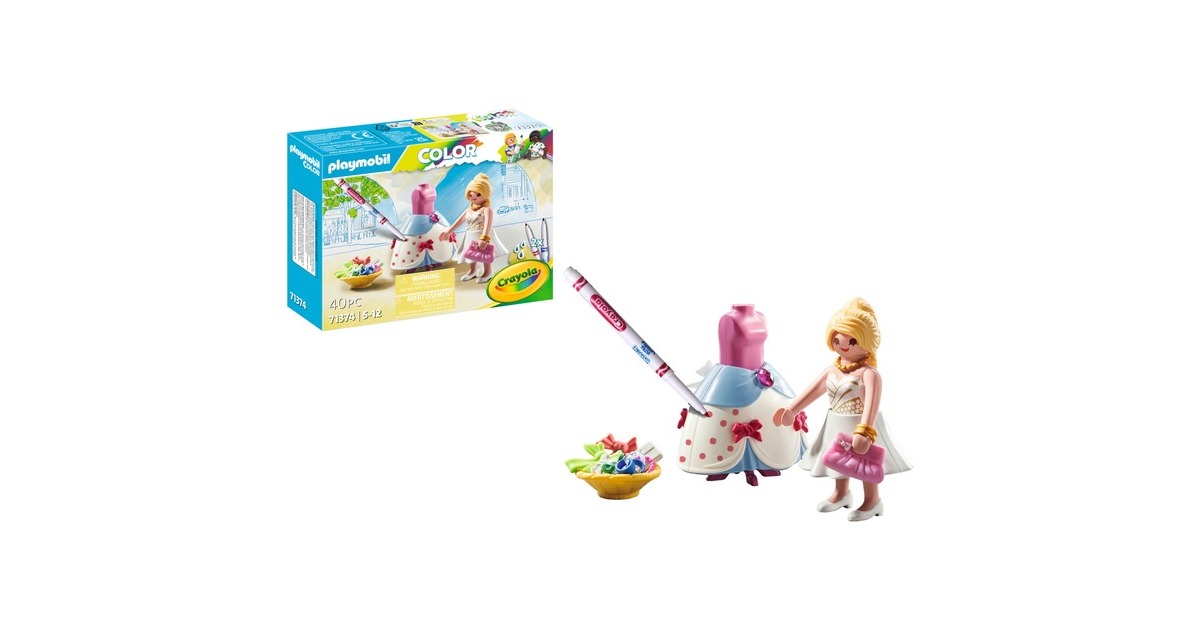 PLAYMOBIL 71374 Color Fashion Kleid, Konstruktionsspielzeug