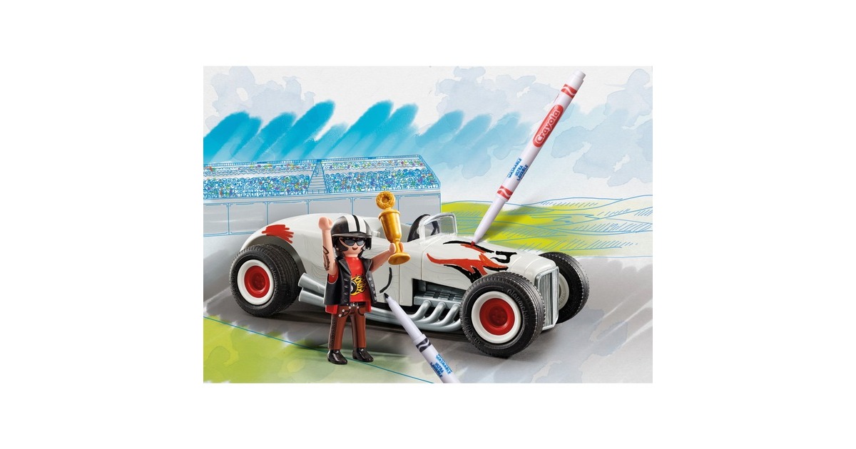 PLAYMOBIL 71376 Color Rennauto, Konstruktionsspielzeug