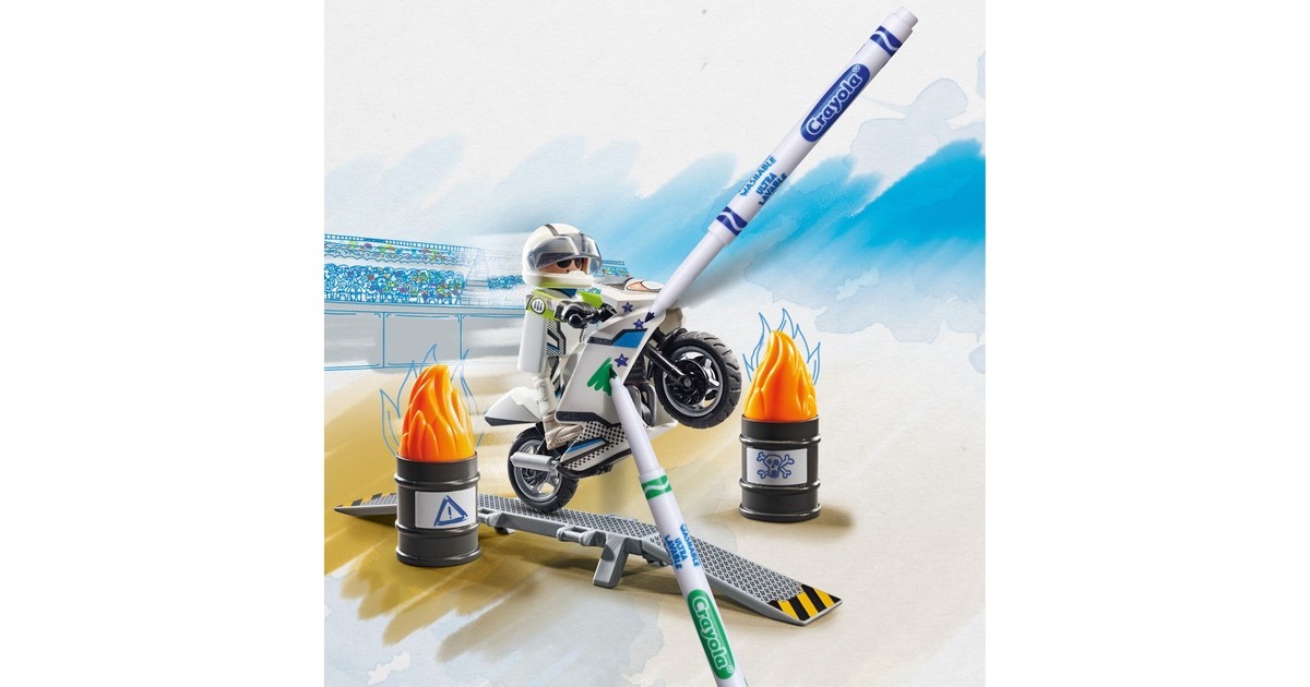 PLAYMOBIL 71377 Color Motocross Motorrad, Konstruktionsspielzeug