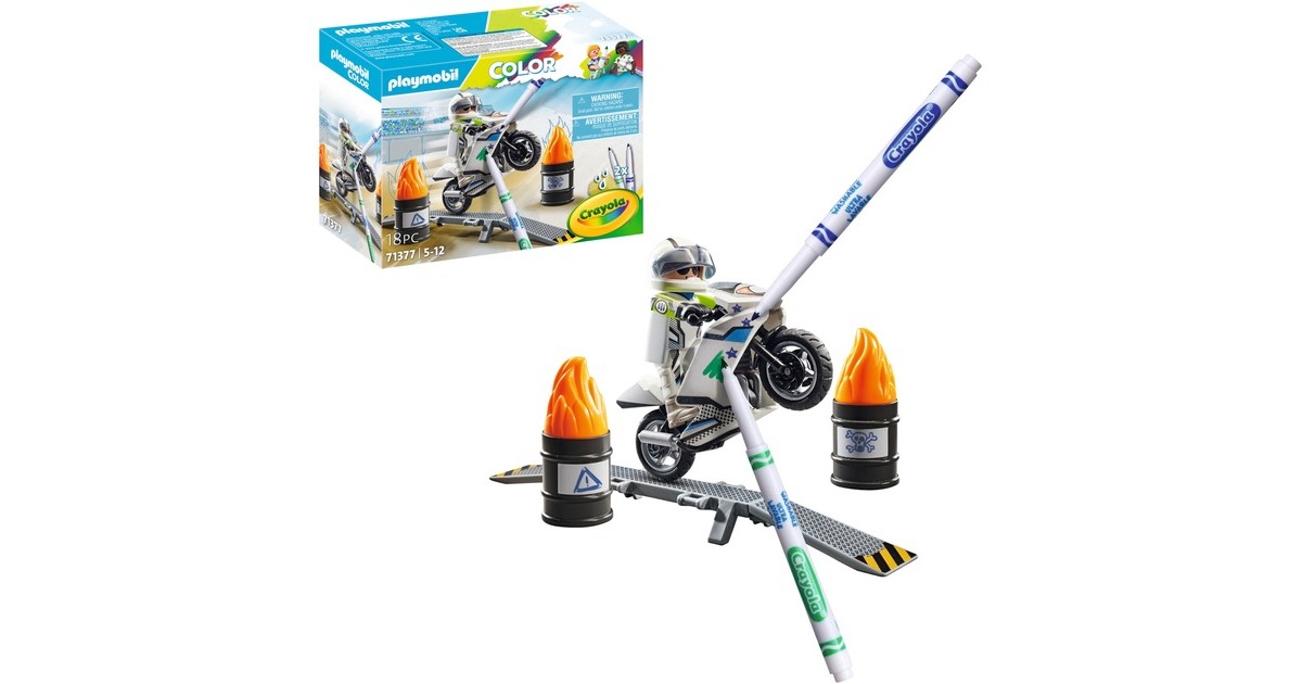 PLAYMOBIL 71377 Color Motocross Motorrad, Konstruktionsspielzeug