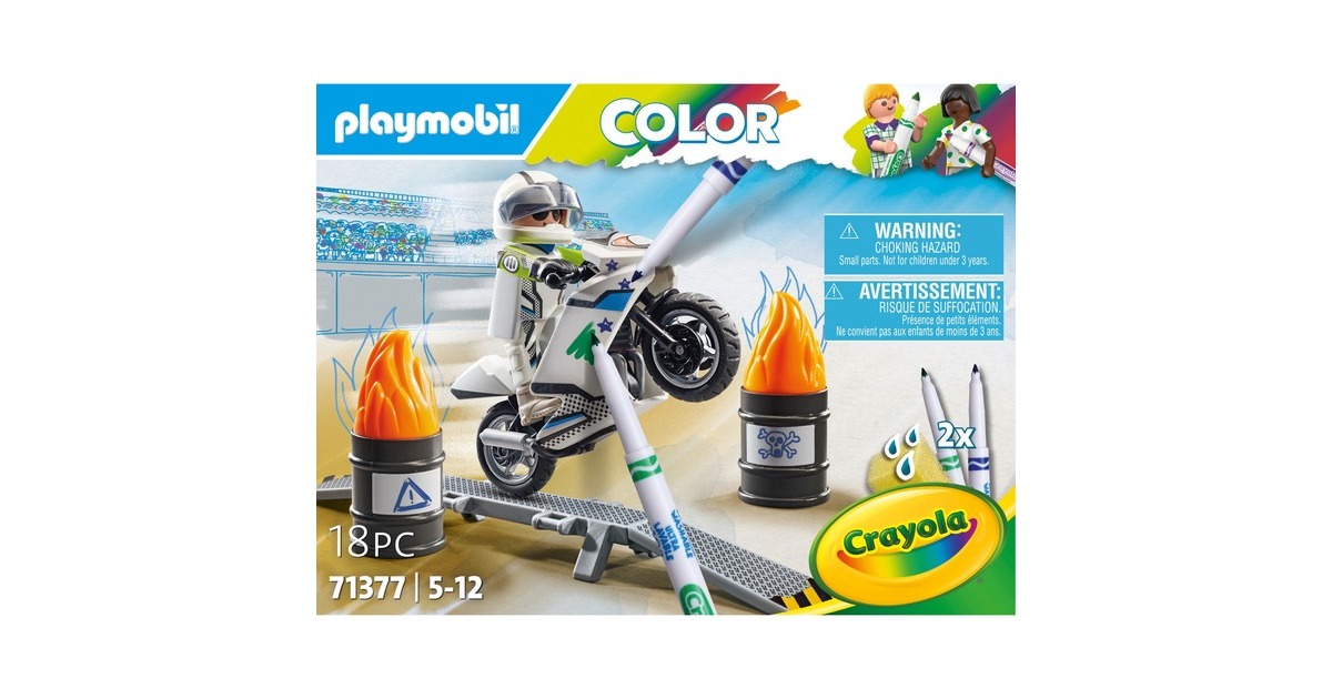 PLAYMOBIL 71377 Color Motocross Motorrad, Konstruktionsspielzeug