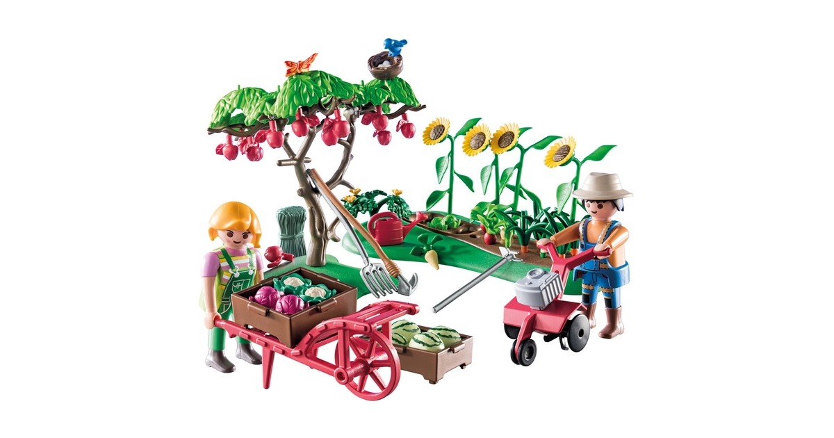 PLAYMOBIL 71380 Country Starter Pack Bauernhof Gemüsegarten, Konstruktionsspielzeug