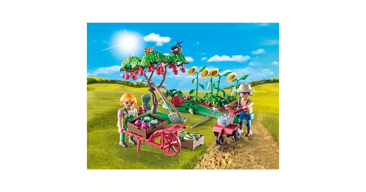 PLAYMOBIL 71380 Country Starter Pack Bauernhof Gemüsegarten, Konstruktionsspielzeug