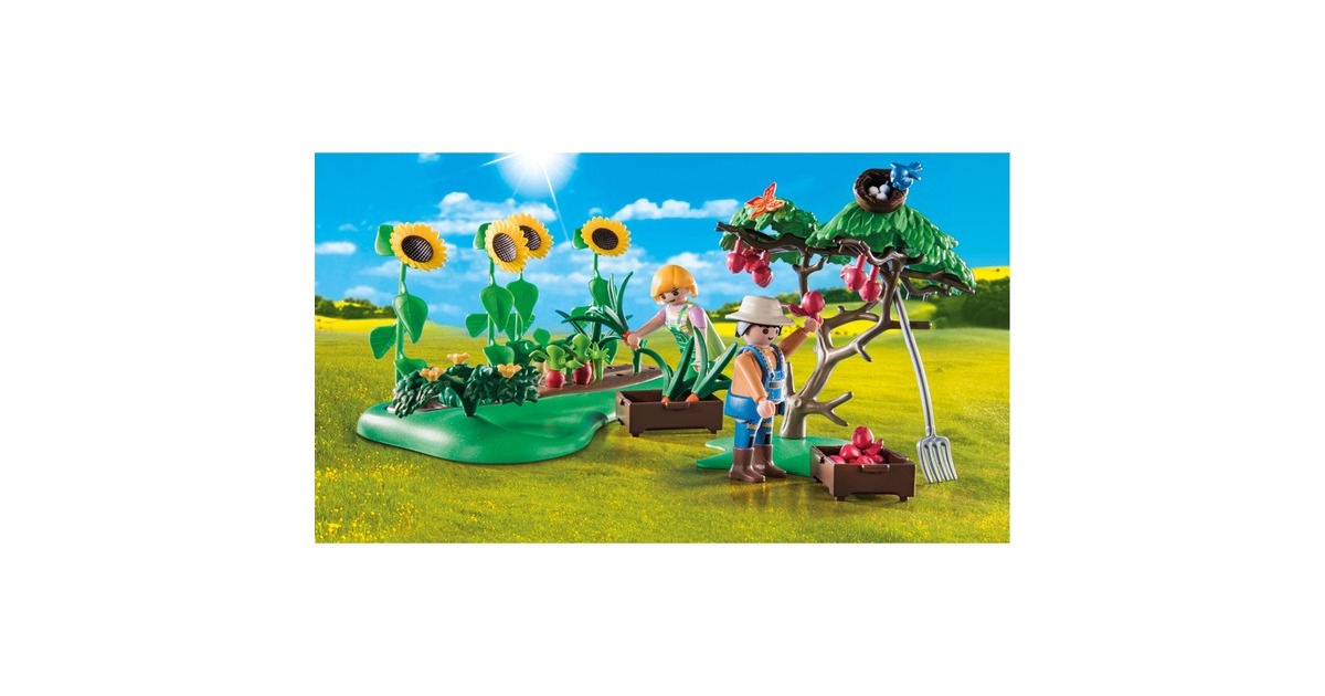 PLAYMOBIL 71380 Country Starter Pack Bauernhof Gemüsegarten, Konstruktionsspielzeug