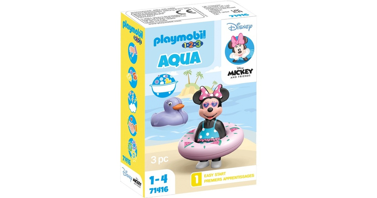 PLAYMOBIL 71416 1.2.3 & Disney: Minnies Strandausflug, Konstruktionsspielzeug