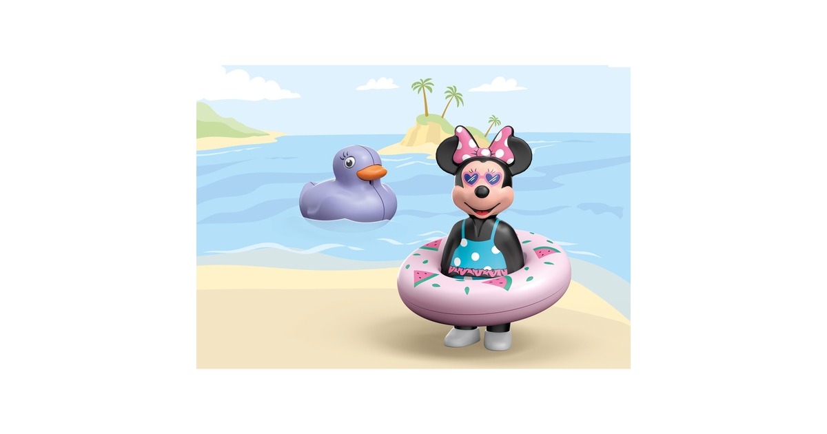 PLAYMOBIL 71416 1.2.3 & Disney: Minnies Strandausflug, Konstruktionsspielzeug
