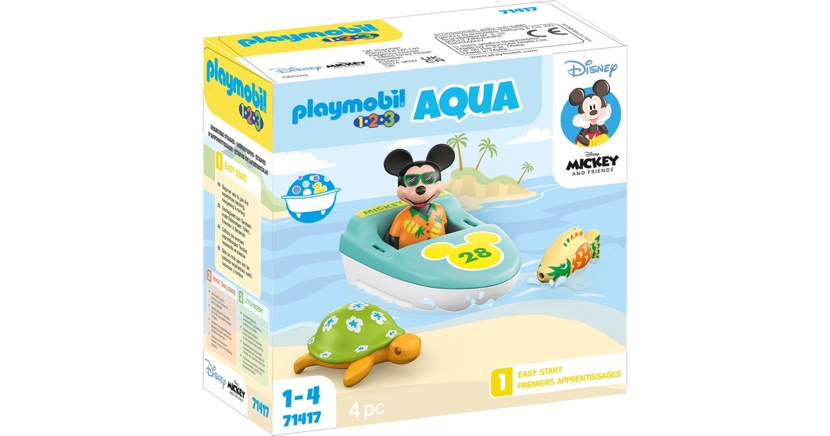 PLAYMOBIL 71417 1.2.3 & Disney: Mickys Bootstour, Konstruktionsspielzeug