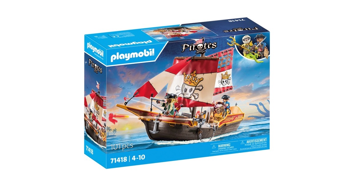 PLAYMOBIL 71418 Pirates Kleines Piratenschiff, Konstruktionsspielzeug PLAYMOBIL 71418 Pirates Kleines Piratenschiff, Konstruktionsspielzeug