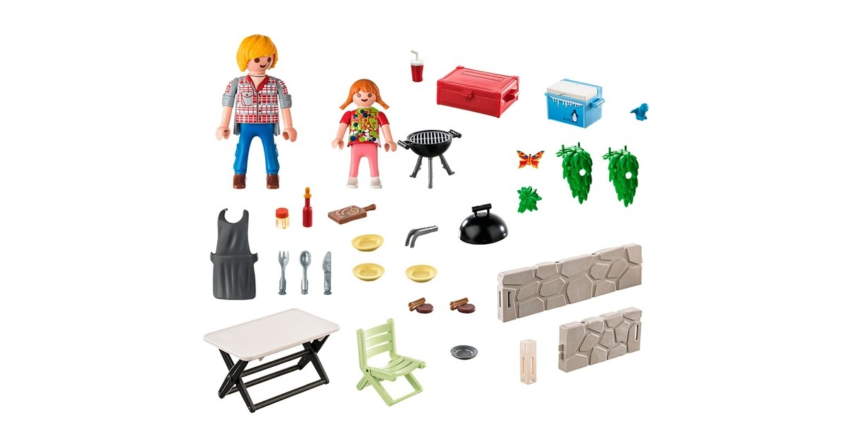 PLAYMOBIL 71427 Family Fun Gemeinsames Grillen, Konstruktionsspielzeug