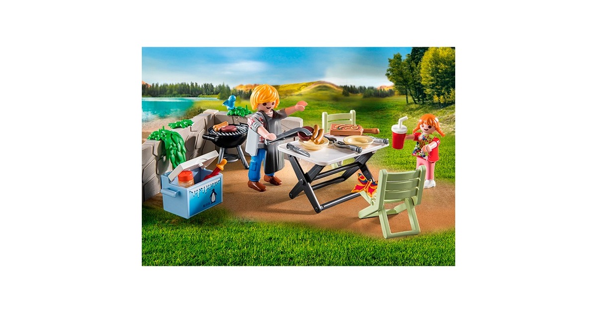 PLAYMOBIL 71427 Family Fun Gemeinsames Grillen, Konstruktionsspielzeug