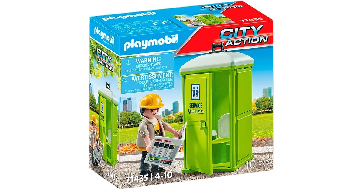 PLAYMOBIL 71435 City Action Mobile Toilette, Konstruktionsspielzeug