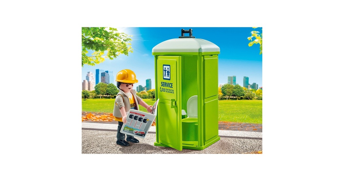 PLAYMOBIL 71435 City Action Mobile Toilette, Konstruktionsspielzeug