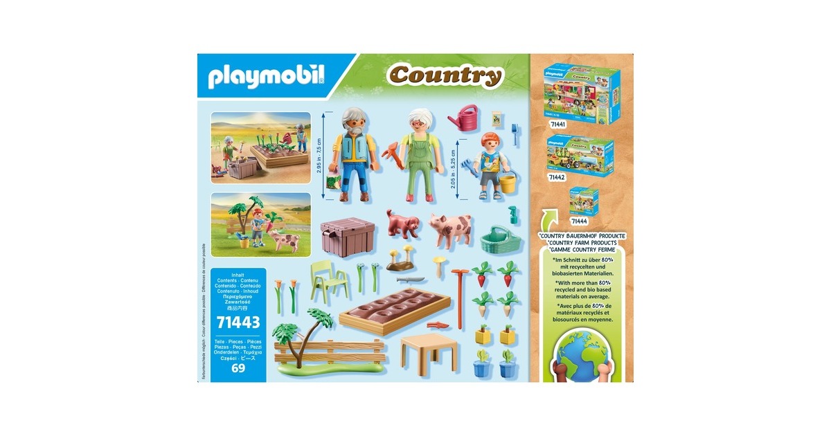 PLAYMOBIL 71443 Country Idyllischer Gemüsegarten bei den Großeltern, Konstruktionsspielzeug