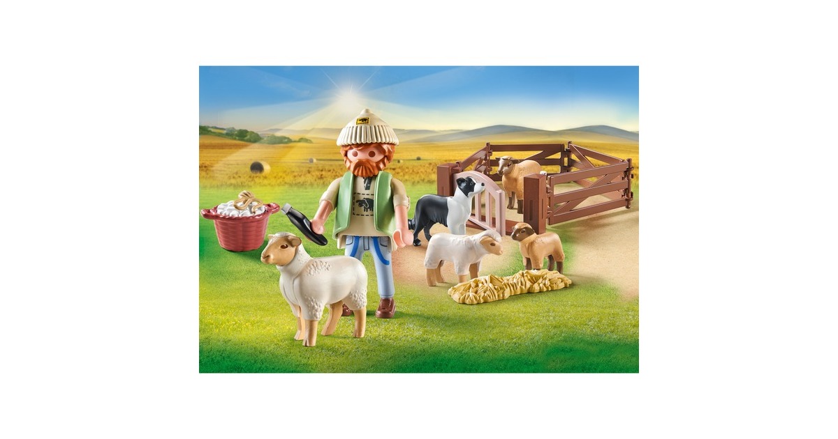 PLAYMOBIL 71444 Country Junger Schäfer mit Schafen, Konstruktionsspielzeug