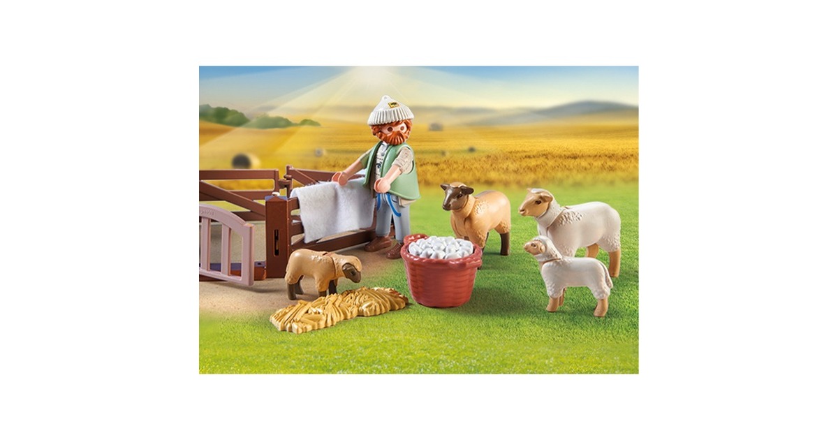 PLAYMOBIL 71444 Country Junger Schäfer mit Schafen, Konstruktionsspielzeug