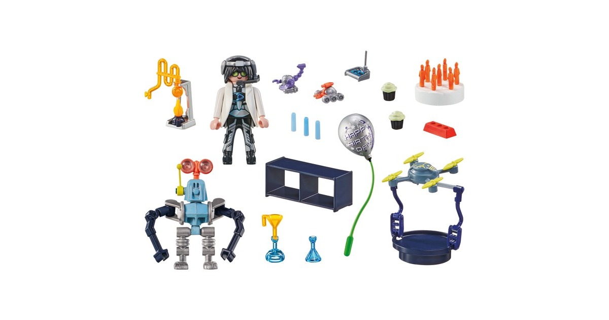 PLAYMOBIL 71450 City Life Forscher mit Robotern, Konstruktionsspielzeug