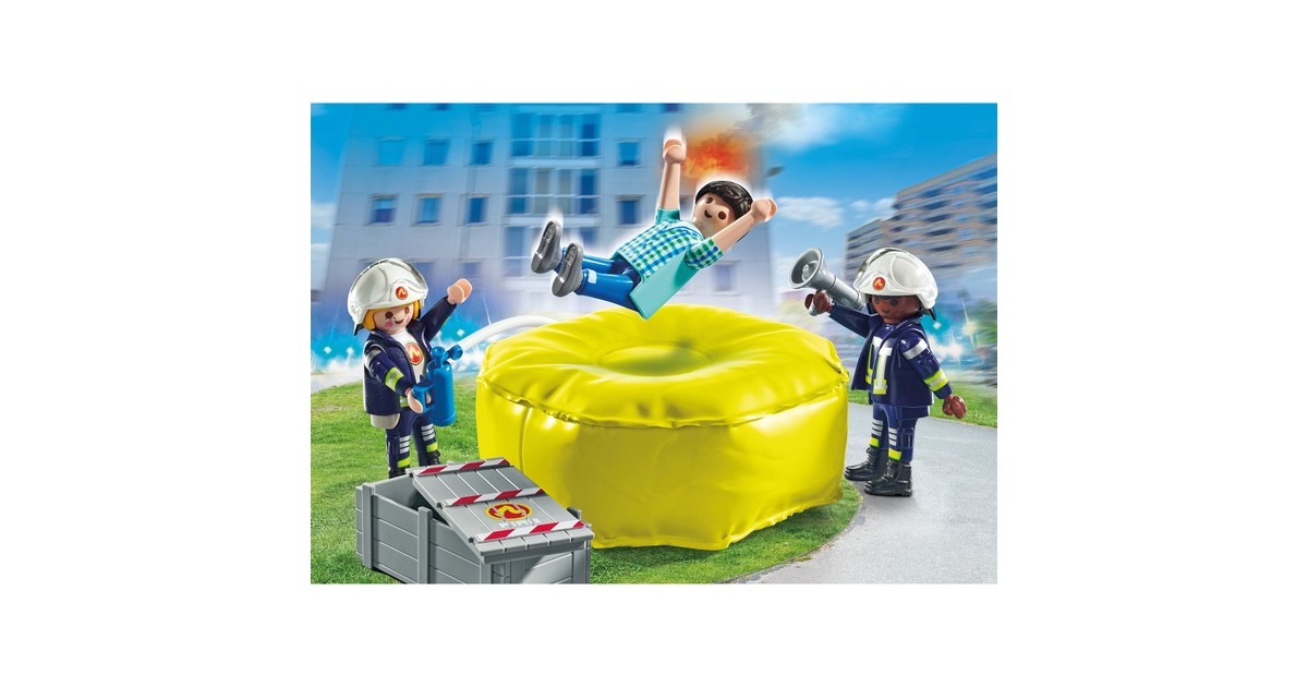 PLAYMOBIL 71465 City Action Feuerwehrleute mit Luftkissen, Konstruktionsspielzeug