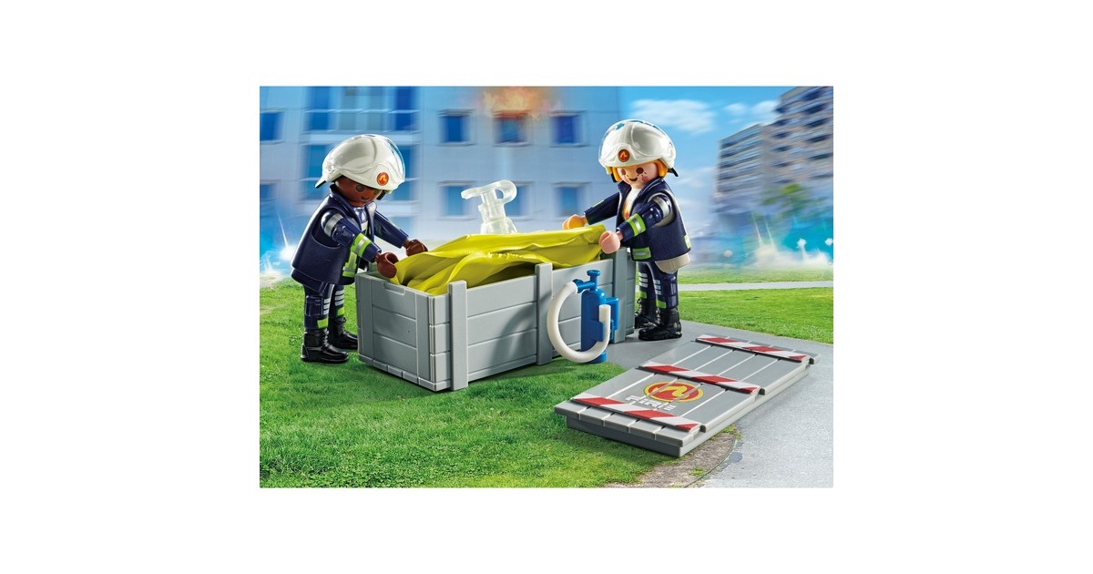PLAYMOBIL 71465 City Action Feuerwehrleute mit Luftkissen, Konstruktionsspielzeug