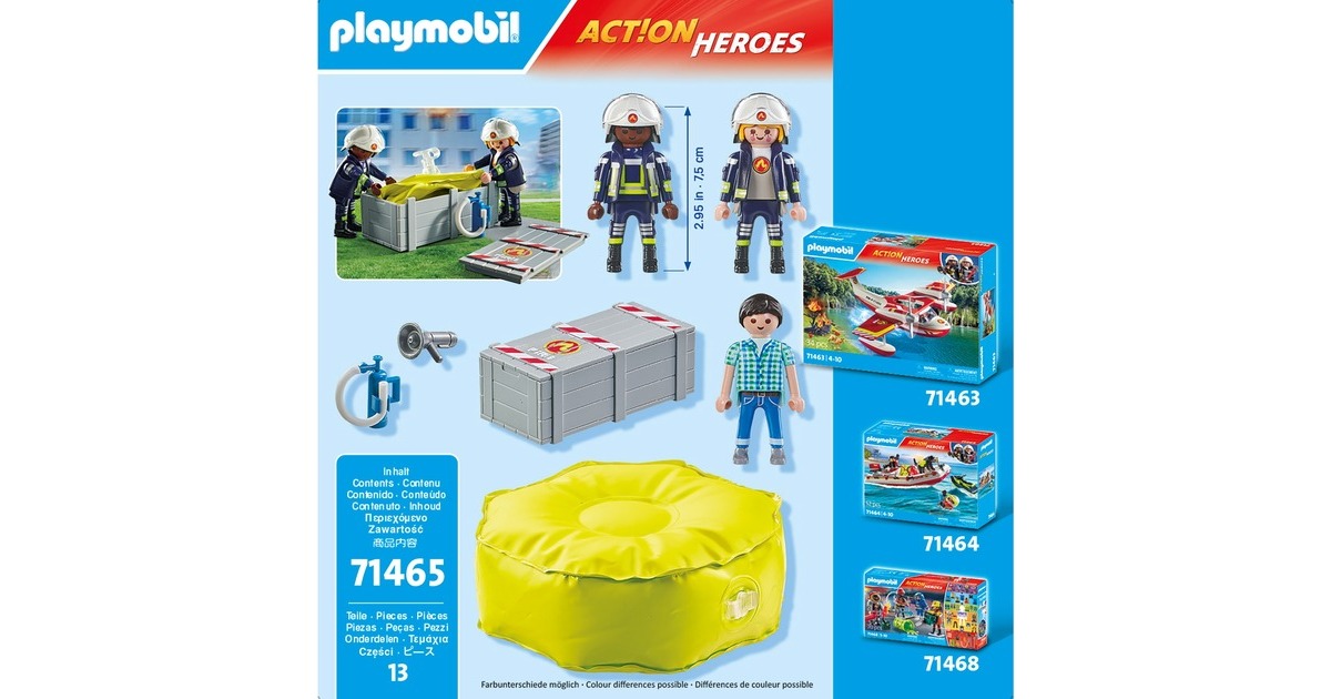 PLAYMOBIL 71465 City Action Feuerwehrleute mit Luftkissen, Konstruktionsspielzeug