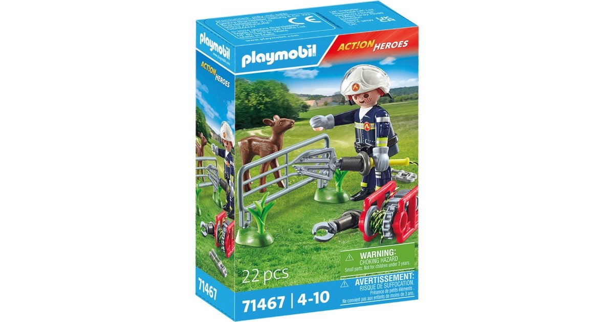 PLAYMOBIL 71467 City Action Feuerwehr-Tierrettung, Konstruktionsspielzeug