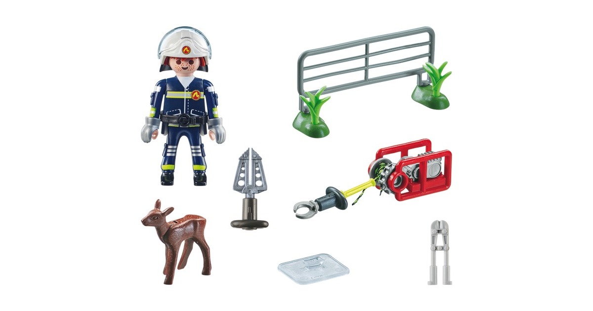 PLAYMOBIL 71467 City Action Feuerwehr-Tierrettung, Konstruktionsspielzeug