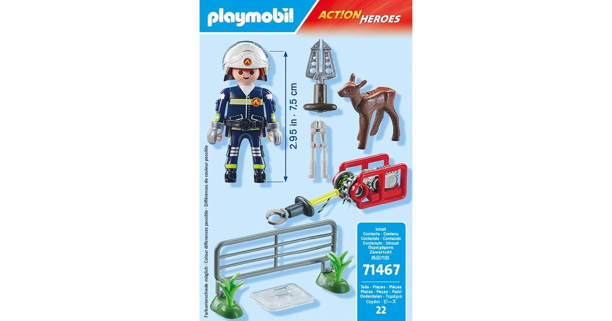 PLAYMOBIL 71467 City Action Feuerwehr-Tierrettung, Konstruktionsspielzeug