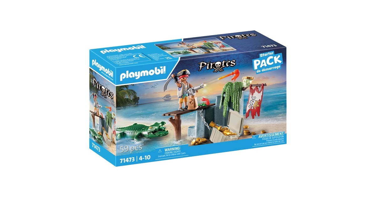 PLAYMOBIL 71473 Pirates Starter Pack Pirat mit Alligator, Konstruktionsspielzeug PLAYMOBIL 71473 Pirates Starter Pack Pirat mit Alligator, Konstruktionsspielzeug