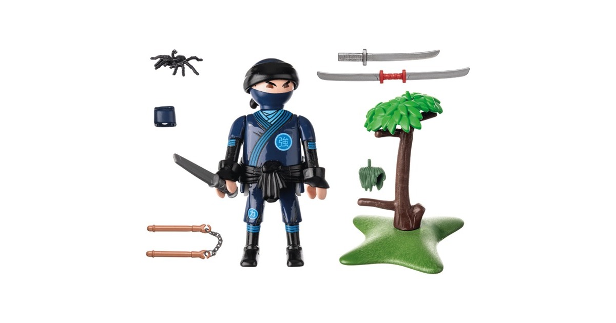 PLAYMOBIL 71481 specialPLUS Ninja mit Ausrüstung, Konstruktionsspielzeug
