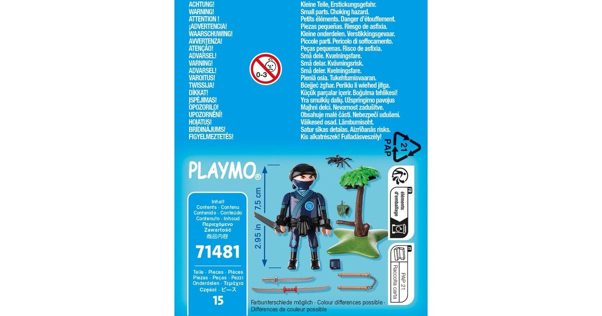 PLAYMOBIL 71481 specialPLUS Ninja mit Ausrüstung, Konstruktionsspielzeug