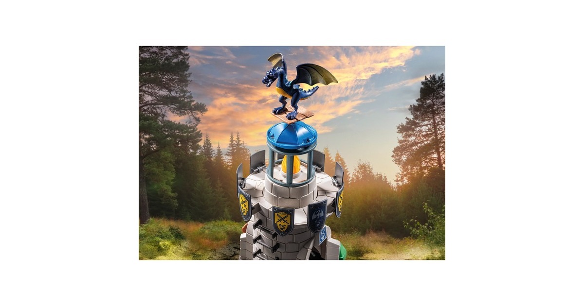 PLAYMOBIL 71483 Novelmore Ritterturm mit Schmied und Drache, Konstruktionsspielzeug
