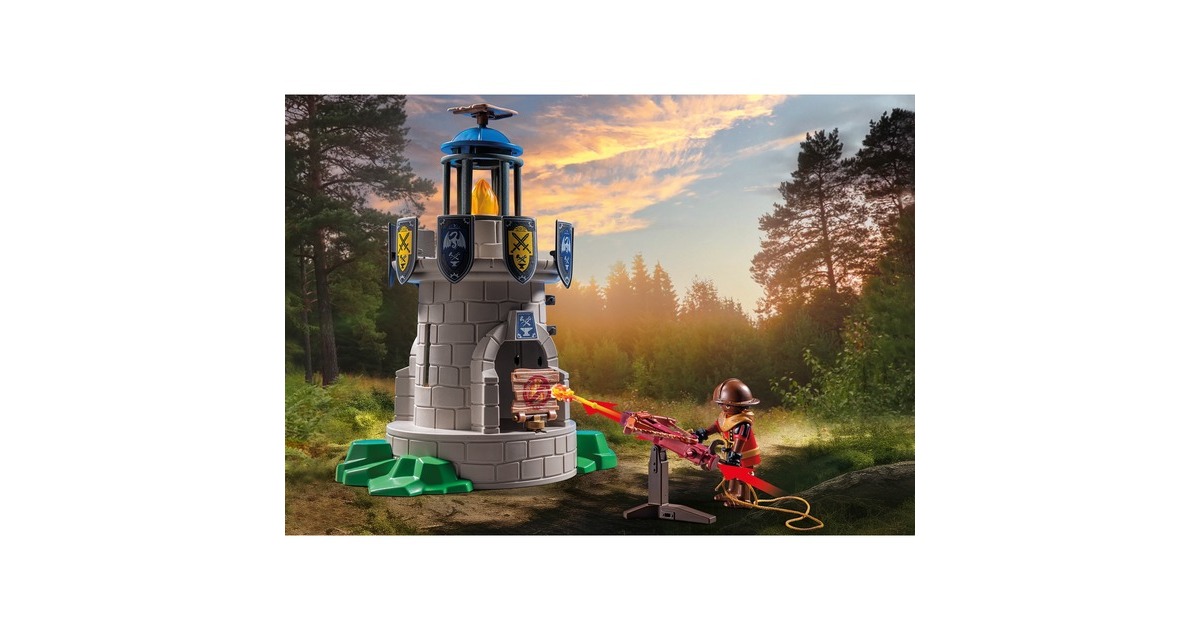 PLAYMOBIL 71483 Novelmore Ritterturm mit Schmied und Drache, Konstruktionsspielzeug